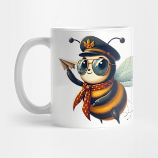 Funny cute bumblebee pilot Mug